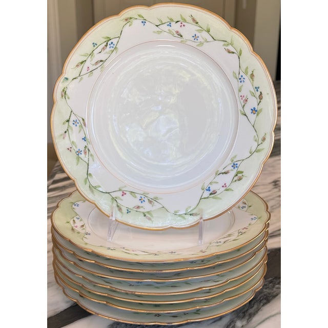 Antique Ginori Made in Italy Gold Gilt Hand Painted Plates - Set of 8 For Sale - Image 15 of 15