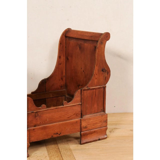 Antique Swedish Wood-Carved Sleigh Dog Bed For Sale - Image 9 of 11