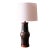 1960s Gordon and Jane Martz M-166 Lamp for Marshall Studios Black With White and Tan Stripes For Sale