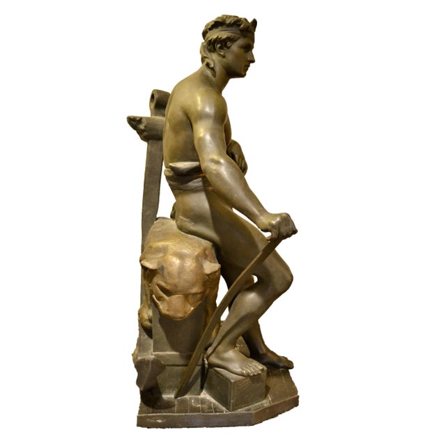 Bronze Sculpture "Le Commerce" by Ernest Justin Ferrand For Sale - Image 4 of 12