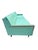 Mid-Century Modern Turquoise & Walnut 2-Piece Sectional Sofa For Sale - Image 4 of 8