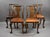 Queen Anne Style Burr Walnut Wind-Out Extending Dining Table and Chairs, 1930, Set of 5 For Sale - Image 14 of 18