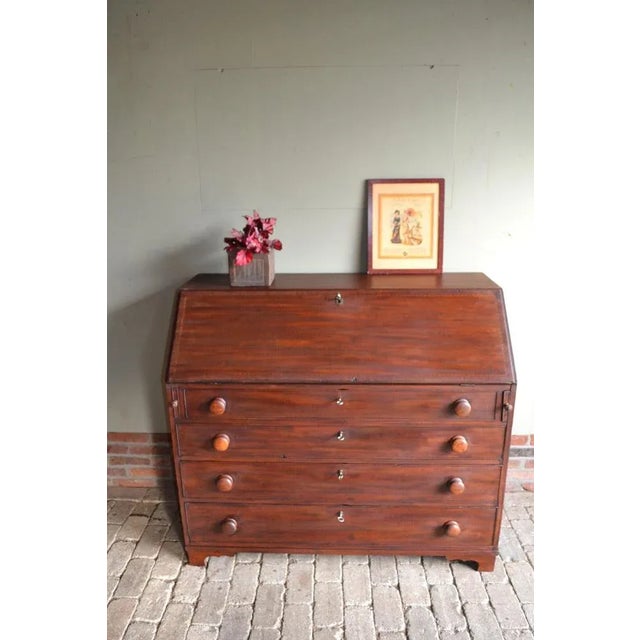 Mid 19th Century Antique Mahogany Secretaire, 1860 For Sale - Image 5 of 8