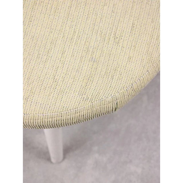 Vintage Italian Stool in Beige Fabric, 1980s For Sale - Image 5 of 11