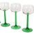 Vintage Alsace Wine Glasses with Green Stems from Luminarc, 1970s, Set of 12, in Very Good conditions. Designed 1970 to 1979