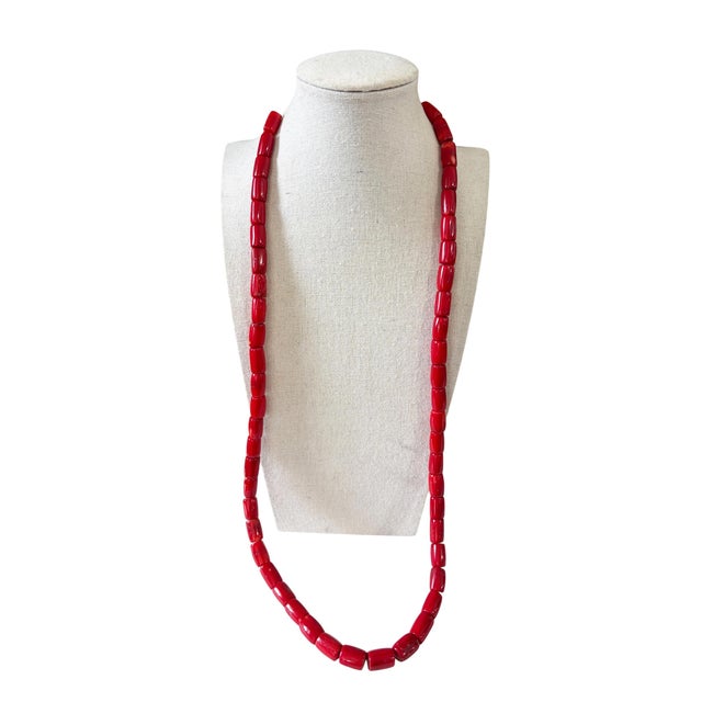 Vintage Chunky Natural Red Coral Strand 14" H For Sale - Image 9 of 10