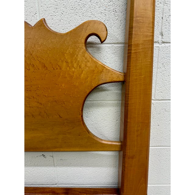 Antique Full Size American Sheraton Style Maple Pencil Post Headboard For Sale - Image 11 of 14