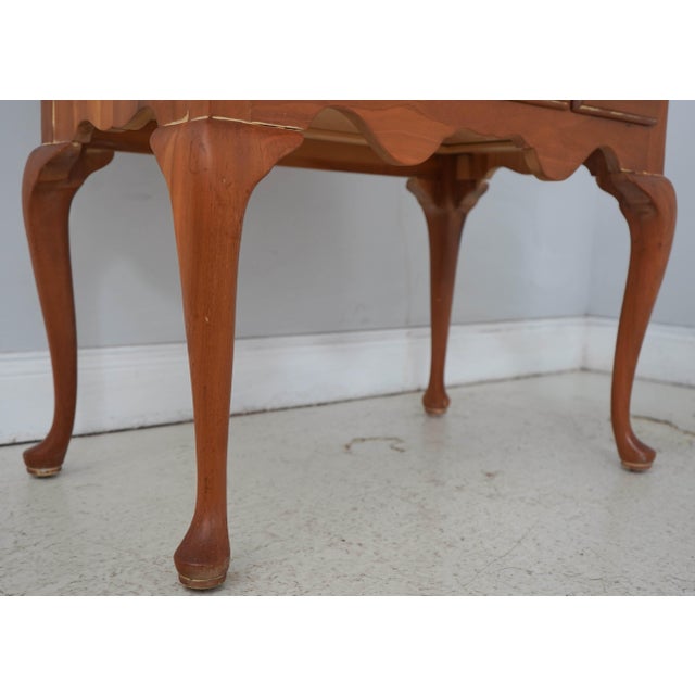 Brown Harden Distressed Cherry 4 Drawer Lowboy Dressing Table For Sale - Image 8 of 18