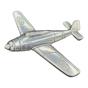 Wwii Sweetheart P-47 Thunderbolt Fighter Airplane Brooch Silver Tone