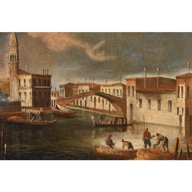 Francesco Tironi, View of Venice, 1790, Oil on Canvas For Sale - Image 10 of 13