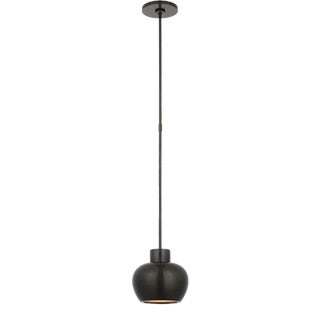 Paloma Contreras for Visual Comfort Signature Comtesse Small Pendant in Bronze For Sale