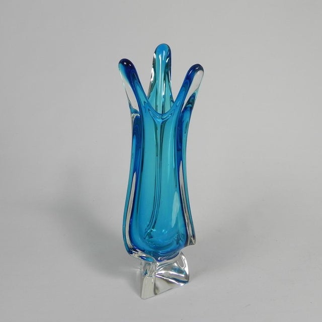 Vintage Glass Vase from Val St. Lambert, 1950s For Sale - Image 6 of 15