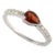 14k White Gold Pear Cut Garnet and Diamond Ring Size 7 For Sale - Image 4 of 14