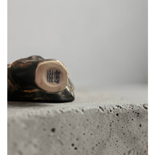 Large Flambé Glazed Stoneware Bear Figurine by Knud Kyhn for Royal Copenhagen, 1950s For Sale - Image 9 of 17