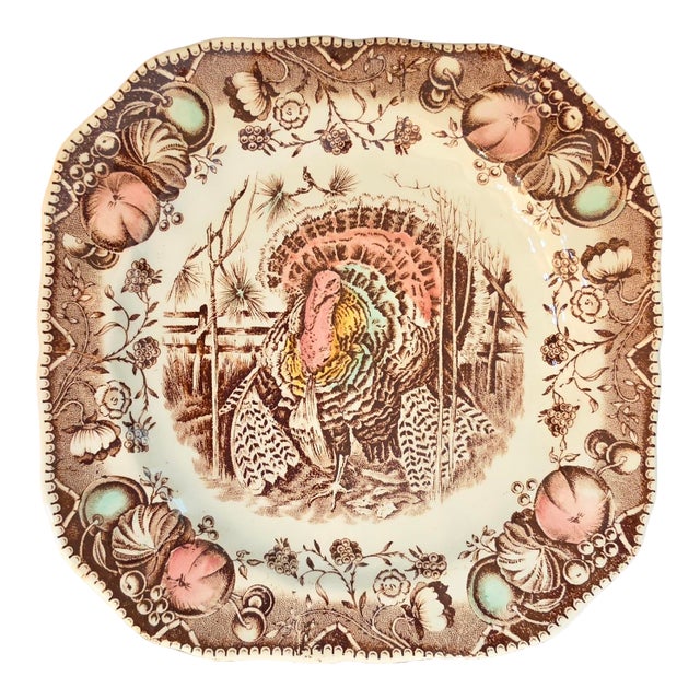 Vintage Johnson Brothers His Majesty Square Dessert/Salad Plate England For Sale
