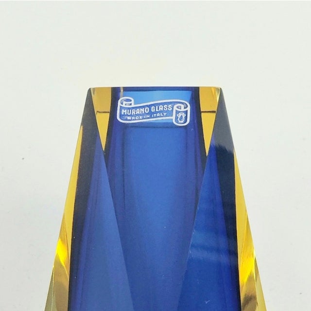 Alessandro Mandruzzato Mid-Century Sommerso Murano Glass Vase by Flavio Poli for Alessandro Mandruzzato, Italy, 1970s For Sale - Image 4 of 9