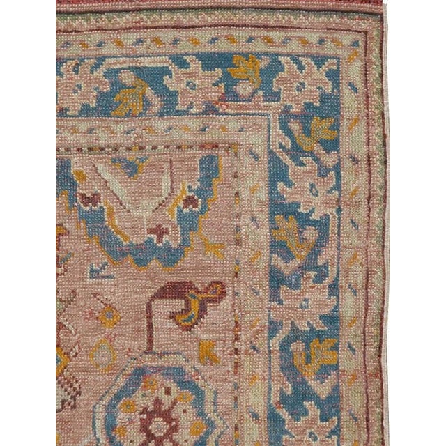 A square size early 20th century Turkish Oushak Rug