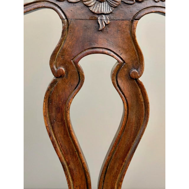 Wood 18th C. Venetian Walnut Ribbon Back Dining Chairs, Set of 4 For Sale - Image 7 of 17