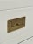 Wood Mid-Century Modern White Campaign Dresser / Chest of Drawers, America, Brass For Sale - Image 7 of 13