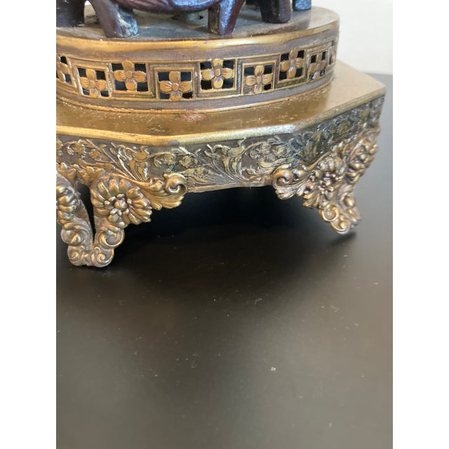 Vintage Asian Inspired Carved Stone Lamp For Sale In New York - Image 6 of 12