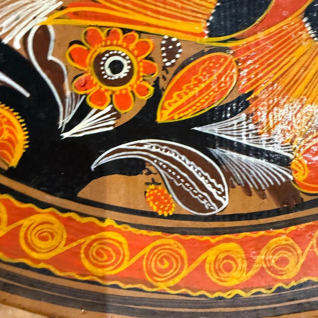 Folk Art Charger Decorative Terracotta Plate From Tonalá Mexico For Sale - Image 15 of 18