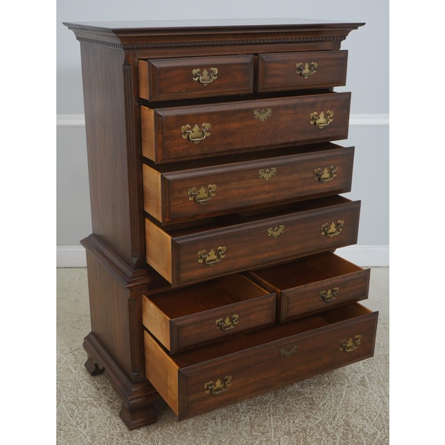 Traditional Pennsylvania House Cherry Chest on Chest Design High Chest For Sale - Image 3 of 15