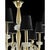 Contemporary transparent Chandelier in Murano Glass with “Rostrato” Cup full of gold leaf inside. Very luxury Chandelier...