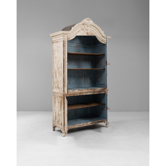 French 19th Century French Louis XV Wood Patinated Cabinet with Wire Doors For Sale - Image 3 of 18