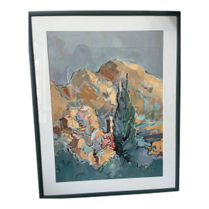 Limited Edition Fine Art Lithograph Abstract Landscape Painting, Artist Francois Quilici