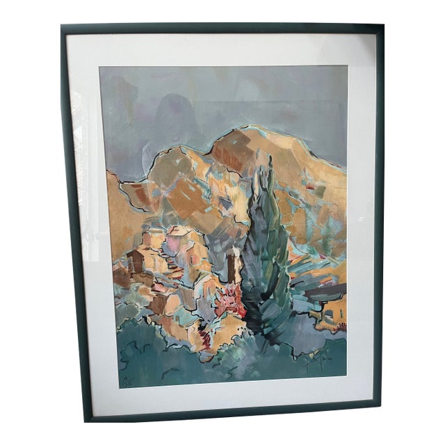 Limited Edition Fine Art Lithograph Abstract Landscape Painting, Artist Francois Quilici, From Paris For Sale