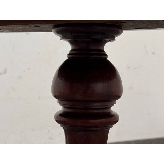 Wood Georgian Style Pedestal Side Table, Vintage For Sale - Image 7 of 12