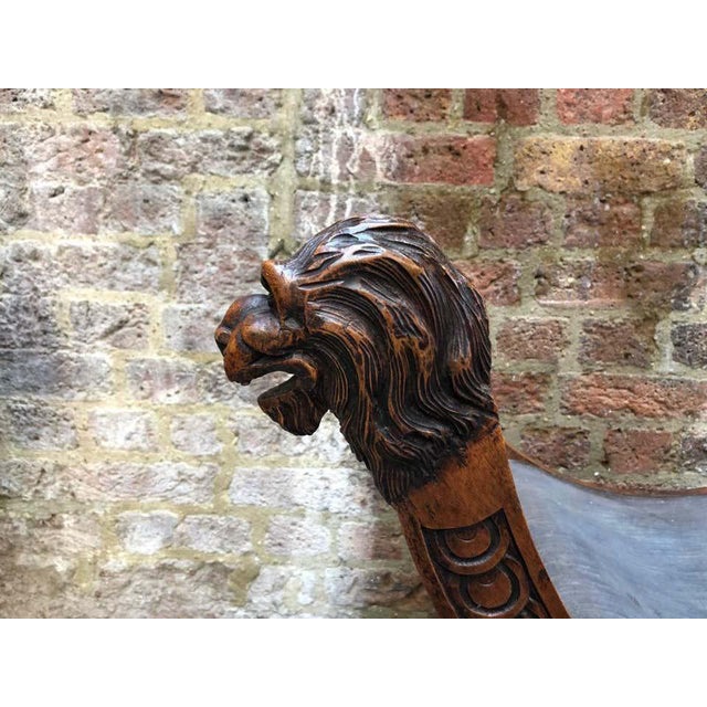 18th Century Italian Carved Walnut Stool For Sale - Image 9 of 11