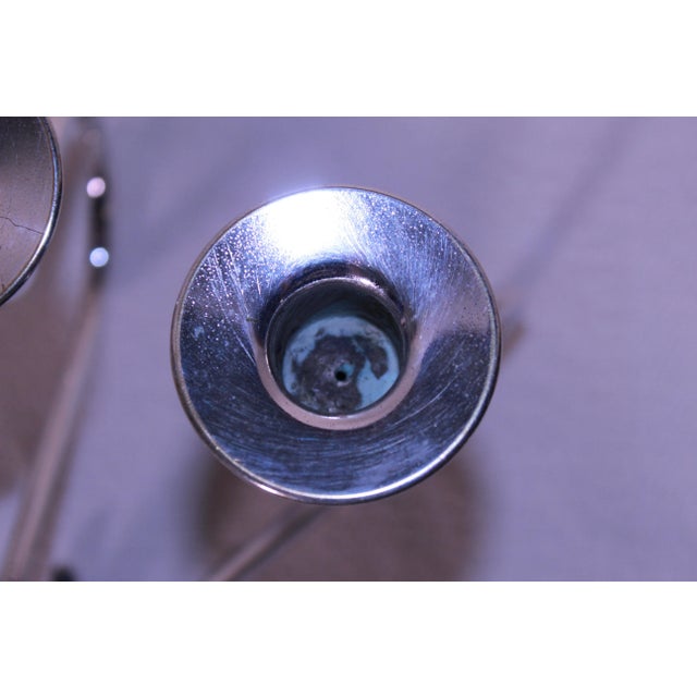 C. 1940s Art Deco-StyleThree-Light Silverplate Candelabra For Sale In New York - Image 6 of 10