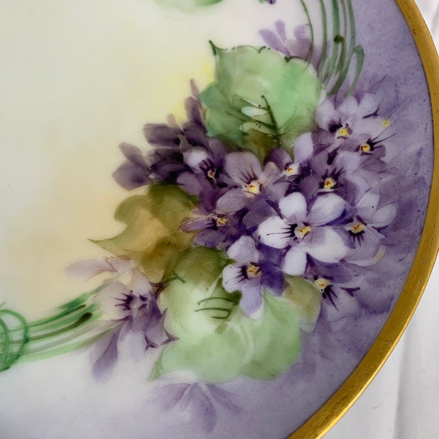 Antique Thomas Bavaria Violet Plates Set of 5 For Sale In Chicago - Image 6 of 6