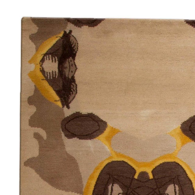 Textile Eskayel-Culebra Cubic Abstract Handmade Wool Rug by Doris Leslie Blau For Sale - Image 7 of 7