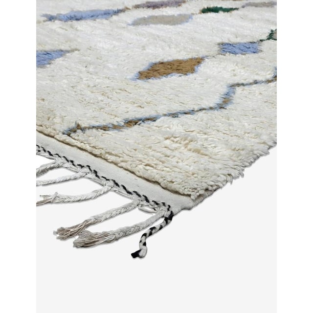 Ivory Moroccan Diamond Plush Rug - 11.5 X 7.7 Ft For Sale - Image 8 of 8