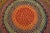 American 1930s Multi Background Wtih Folk Art Styles Round Antique American Braided Rug For Sale - Image 3 of 15