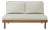 Rishon Teak Outdoor Love Seat - Canvas Granite For Sale