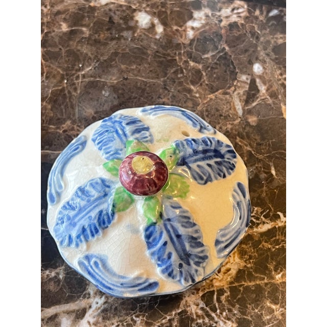 1990s 1970s Glazed Ceramic Floral Teapot For Sale - Image 6 of 7