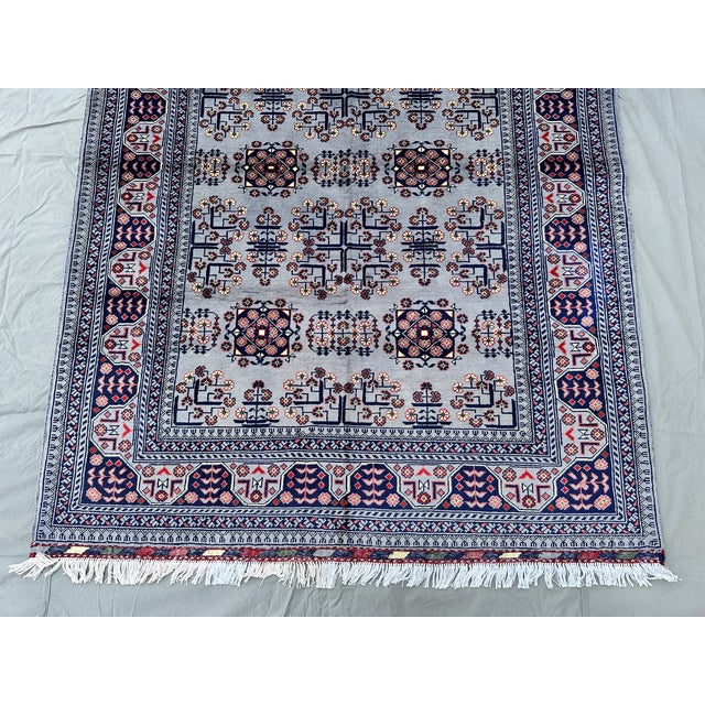 Tribal Fine Turkmen Khal Mohammadi Rug, Rare Grey Field - 6'5" X 5'0" For Sale - Image 3 of 13