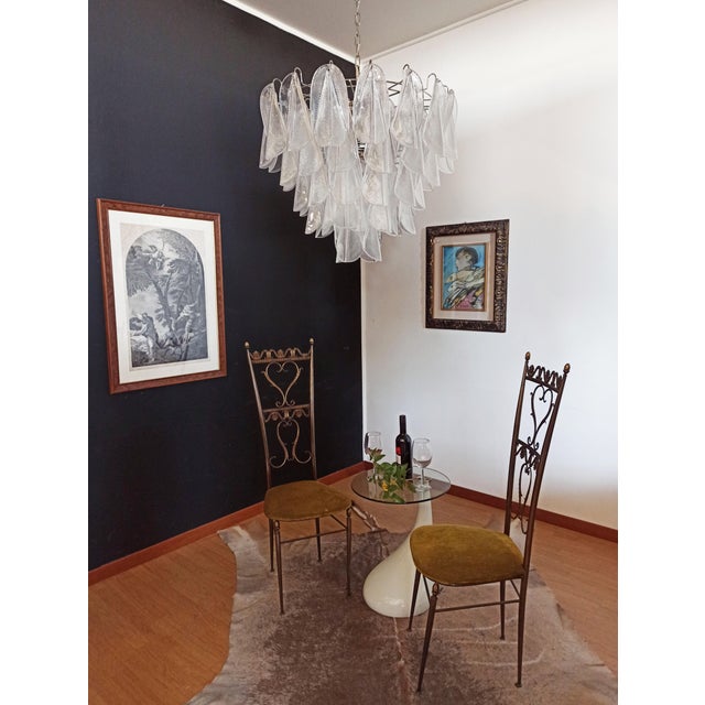 Vintage Italian Murano Chandelier with 57 Glass Rondini, 1990s For Sale - Image 8 of 17