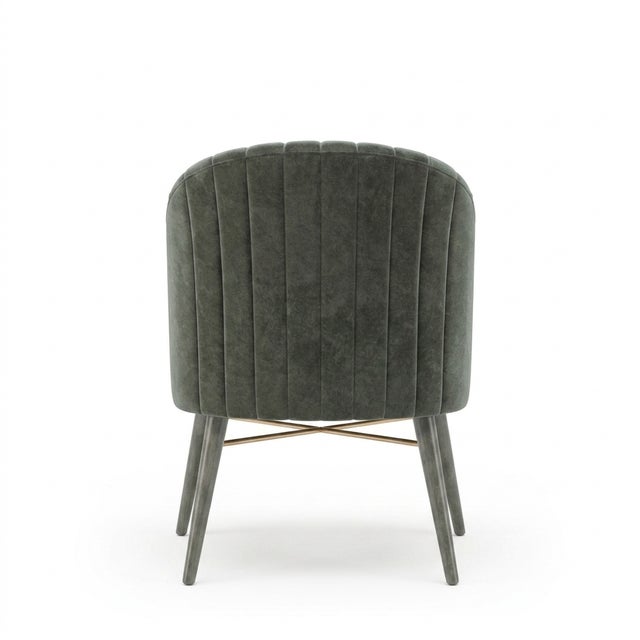 Modern Olive Velvet Dining Chair, in New conditions. Designed from 2000