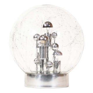 Mid-Century Modern Ice Glass Table Lamp from Doria Leuchten, 1970s For Sale