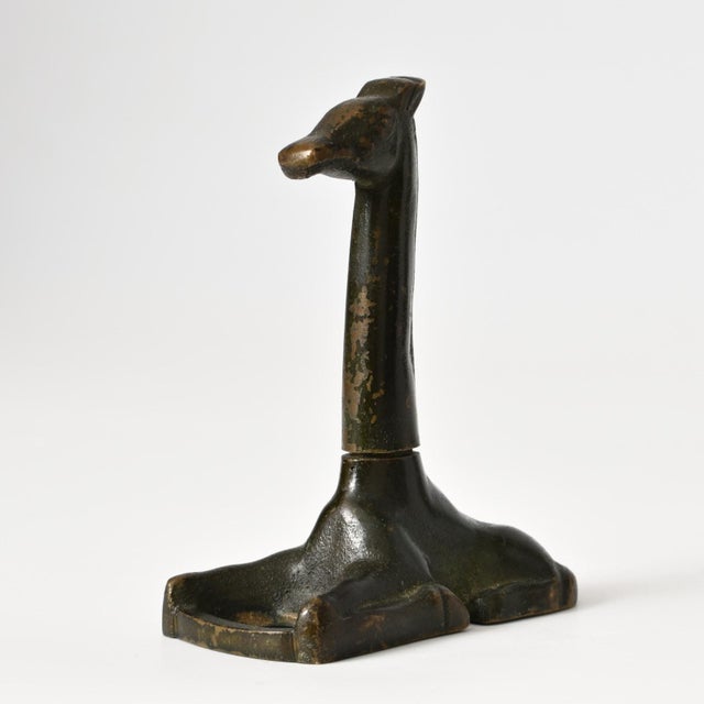 Art Deco Danish Bronze Giraffe Corkscrew by Kai Stage, 1930s For Sale - Image 3 of 14