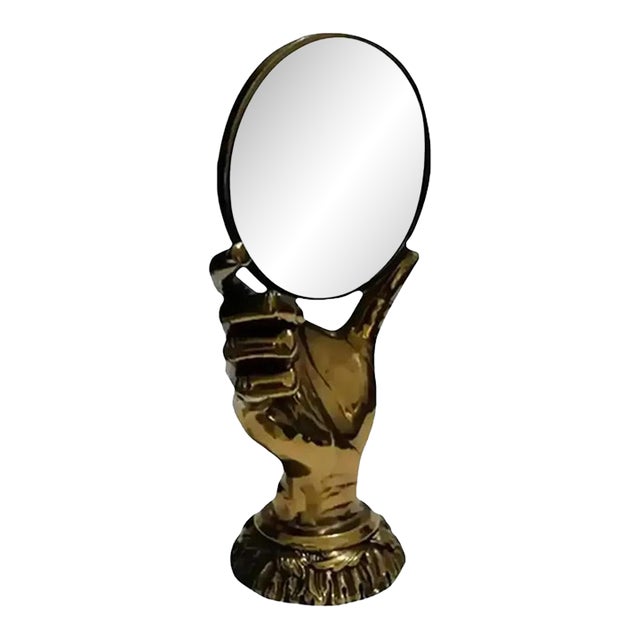 Late 20th Century Maitland-Smith Figural Hand Shaped Desktop Magnifying Glass For Sale