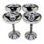 Vintage Plator Spain Silver-Plated Champagne Coupes With Grape Vine Twist Stems - Set of 4 For Sale