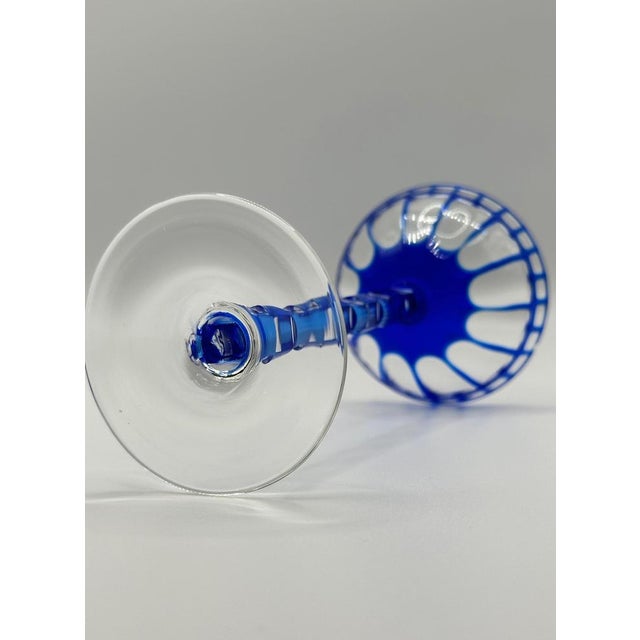 Blue Sweet Wine Glass by Otto Prutscher for Meyrs Neffe, 1908 For Sale - Image 3 of 10
