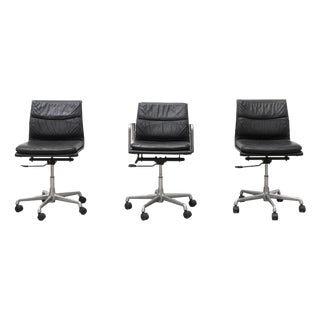 Aluminium Group by Charles & Ray Eames Chairs for ICF, Italy, 1970s, Set of 3 For Sale