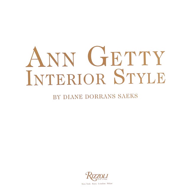 Traditional "Ann Getty Interior Style" 2012 Saeks, Diane Dorrans For Sale - Image 3 of 12