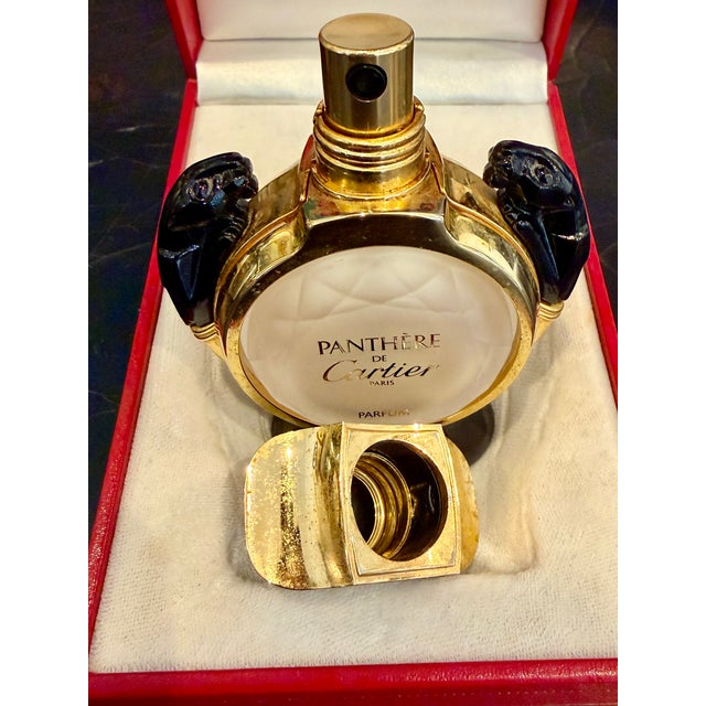 1990's Art Deco Style Panthère De Cartier Perfume Bottle and Case, Paris For Sale - Image 10 of 13
